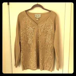 Diane Gilman Silk Sequins Top